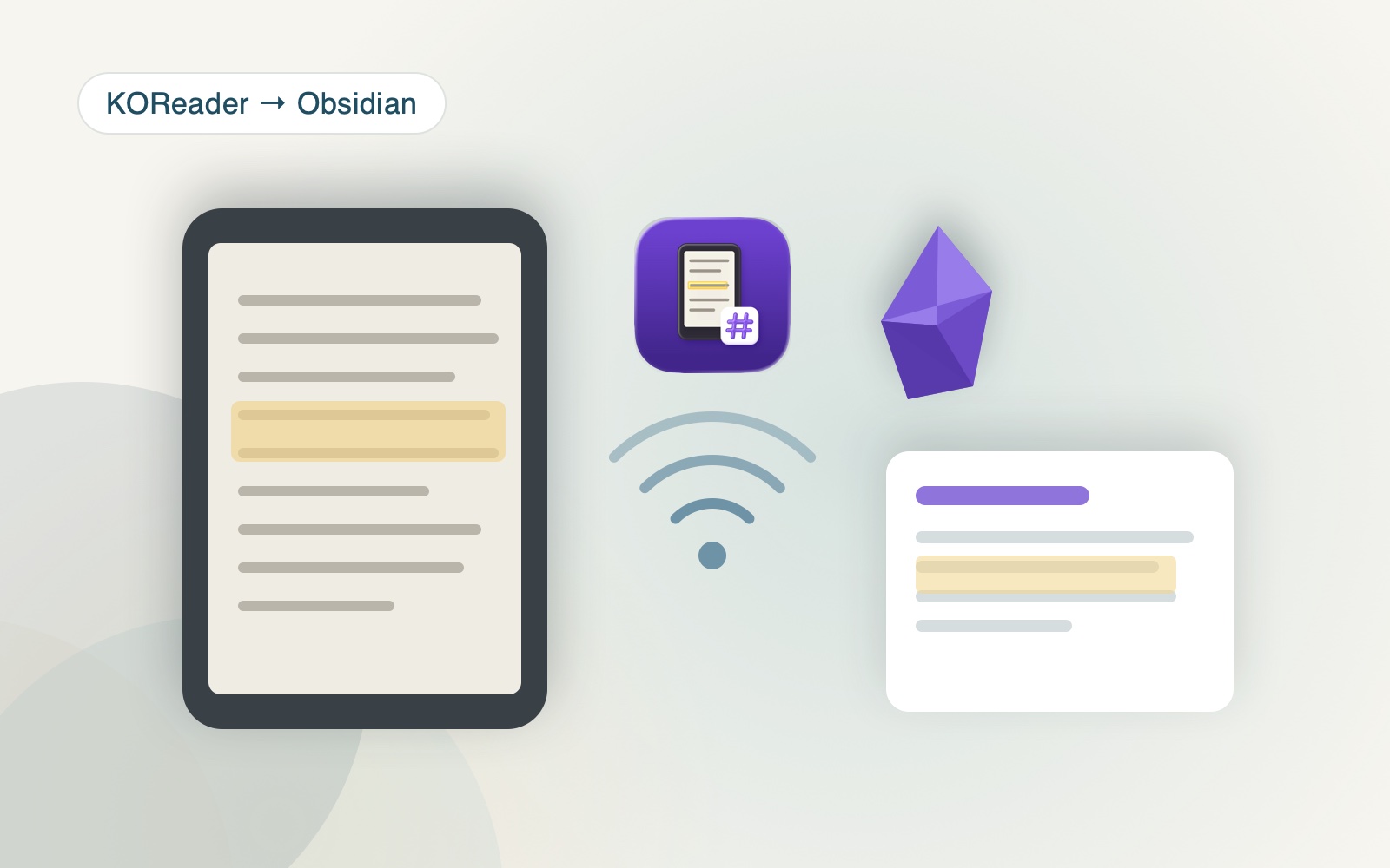 Een e-reader synchroniseren met Obsidian zonder cloud